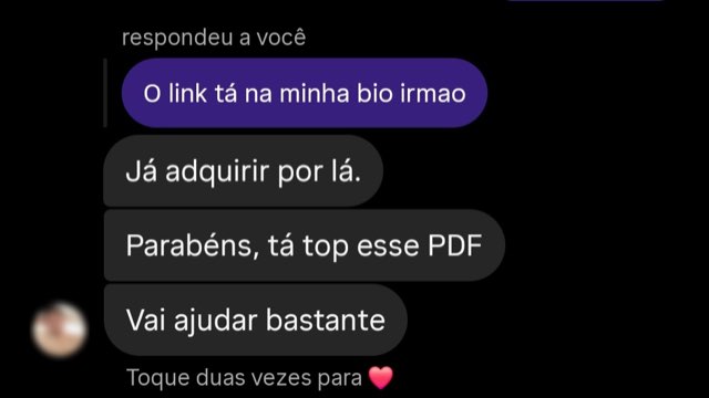 Print de depoimento de aluno no Instagram