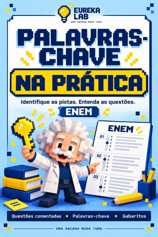 Capa do PDF Palavras-Chave na Prática: questões comentadas, palavras-chave e gabaritos do ENEM
